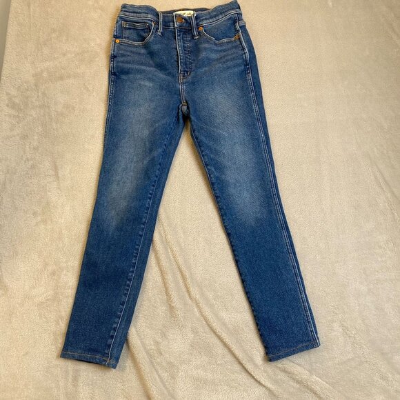 Madewell Womens  Jeans Size 26 10" High-Rise Skinny Blue Cotton Blend Denim - Picture 2 of 16